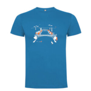 Camiseta azul hombre