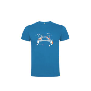 Camiseta azul infantil